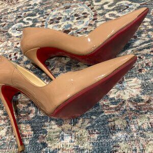 Christian Louboutin So Kate Gorgeous Nude Beige Heels 5" - 120mm
